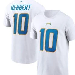 Nike Men's Justin Herbert White Los Angeles Chargers Name & Number T-Shirt -Mitchell & Ness store DSCO1135753336 3550 ALT1