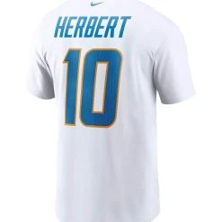 Nike Men's Justin Herbert White Los Angeles Chargers Name & Number T-Shirt -Mitchell & Ness store DSCO1135753336 3550 ALT3