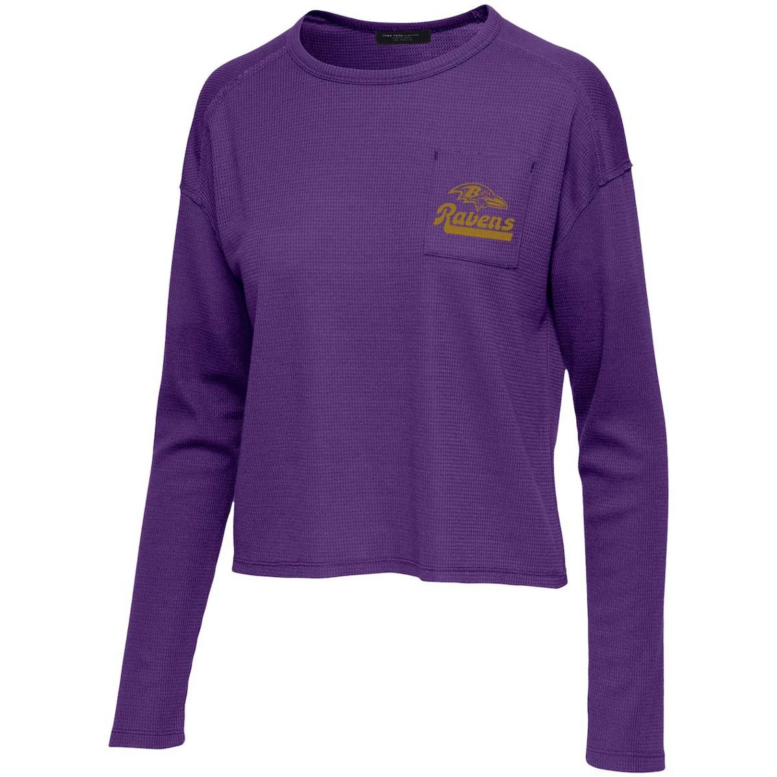 Women's Junk Food Purple Baltimore Ravens Pocket Thermal Long Sleeve T-Shirt 5 Women's Junk Food Purple Baltimore Ravens Pocket Thermal Long Sleeve T-Shirt - Image 3
