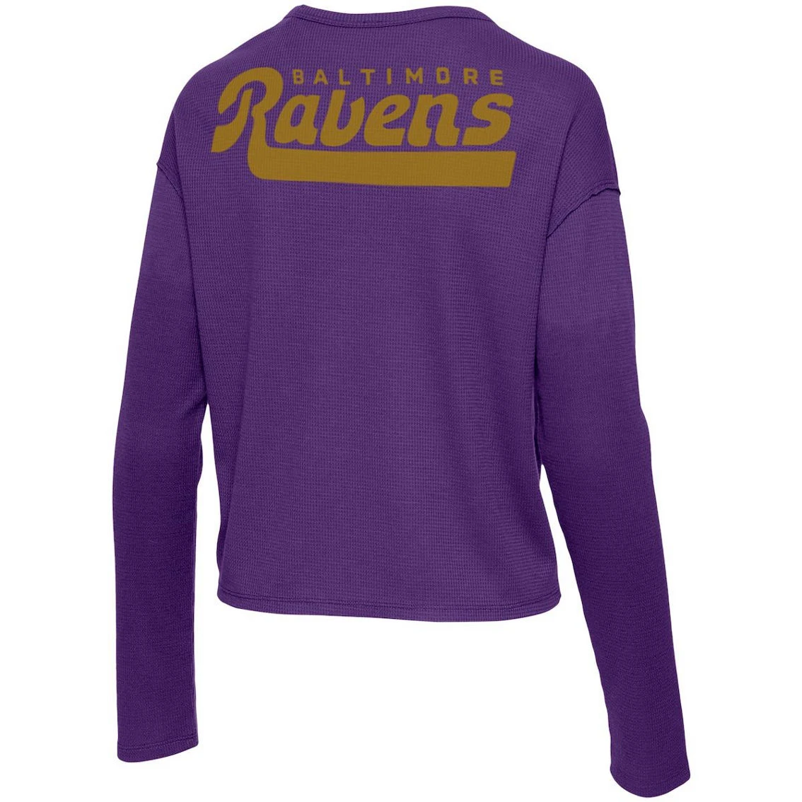 Women's Junk Food Purple Baltimore Ravens Pocket Thermal Long Sleeve T-Shirt 6 Women's Junk Food Purple Baltimore Ravens Pocket Thermal Long Sleeve T-Shirt - Image 4