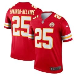 Nike Men's Clyde Edwards-Helaire Red Kansas City Chiefs Legend Jersey