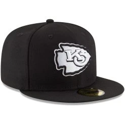 New Era Men's Black Kansas City Chiefs B-Dub 59FIFTY Fitted Hat -Mitchell & Ness store DSCO1136758977 1007 ALT3