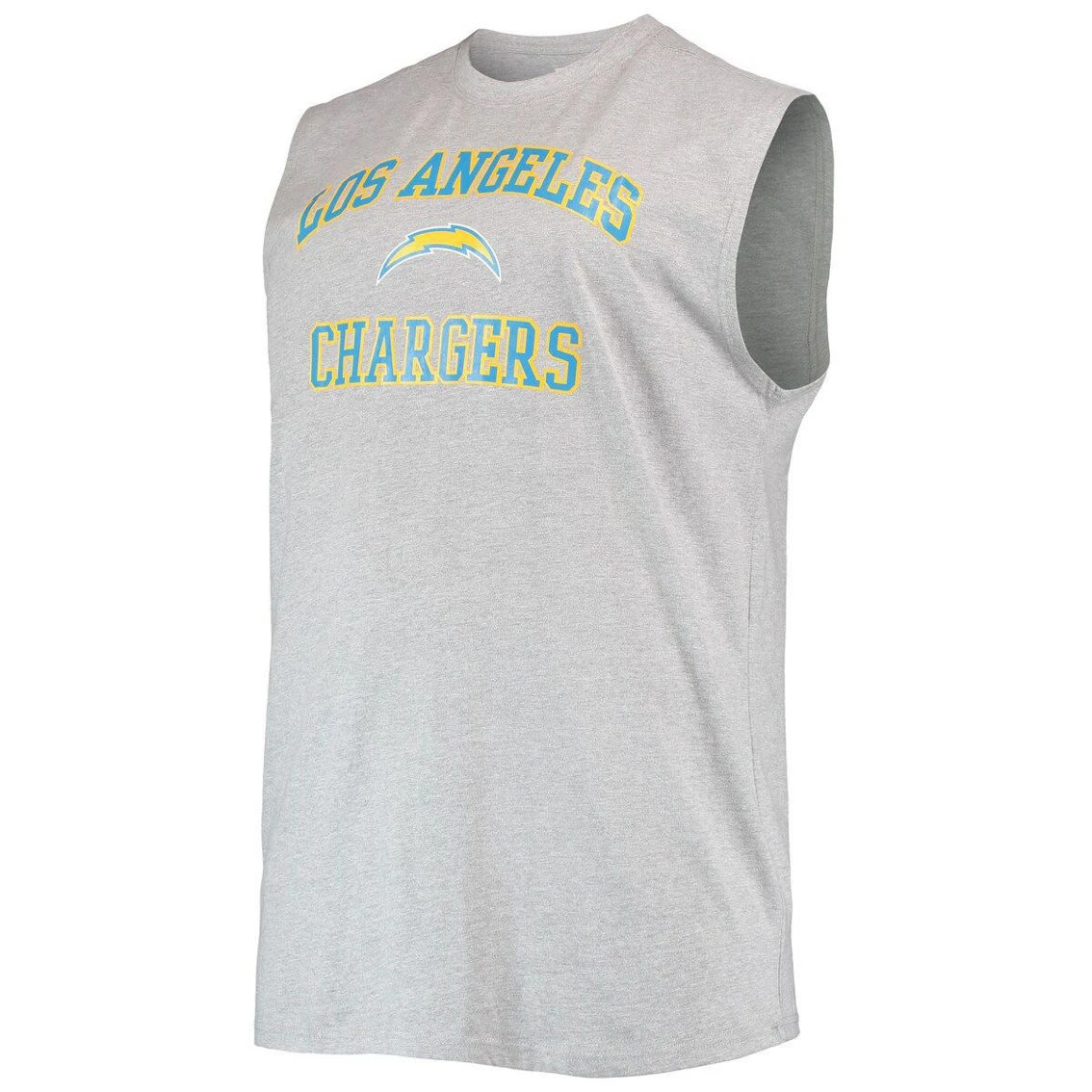 Profile Men's Justin Herbert Heathered Gray Los Angeles Chargers Big & Tall Player Name & Number Muscle Tank Top 5 Profile Men's Justin Herbert Heathered Gray Los Angeles Chargers Big & Tall Player Name & Number Muscle Tank Top - Image 3