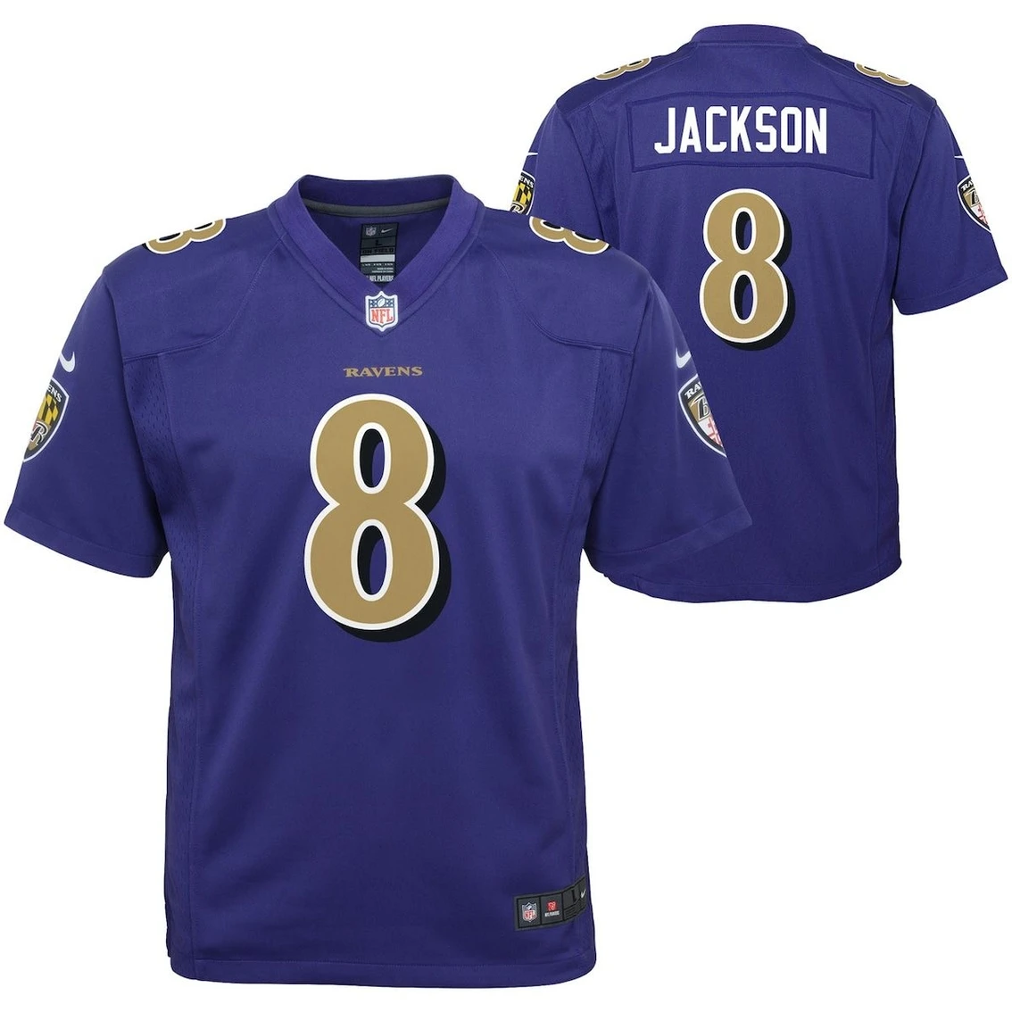 Nike Youth Lamar Jackson Purple Baltimore Ravens Color Rush Player Game Jersey 3 Nike Youth Lamar Jackson Purple Baltimore Ravens Color Rush Player Game Jersey