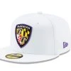 New Era Men's White Baltimore Ravens Shield Omaha 59FIFTY Fitted Hat 1 New Era Men's White Baltimore Ravens Shield Omaha 59FIFTY Fitted Hat -Mitchell & Ness store DSCO1136762640 3550