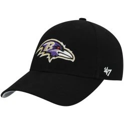 '47 Youth Black Baltimore Ravens Basic MVP Adjustable Hat