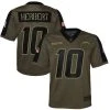 Nike Youth Justin Herbert Olive Los Angeles Chargers 2021 Salute To Service Game Jersey