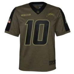 Nike Youth Justin Herbert Olive Los Angeles Chargers 2021 Salute To Service Game Jersey -Mitchell & Ness store DSCO1136763370 2068 ALT2