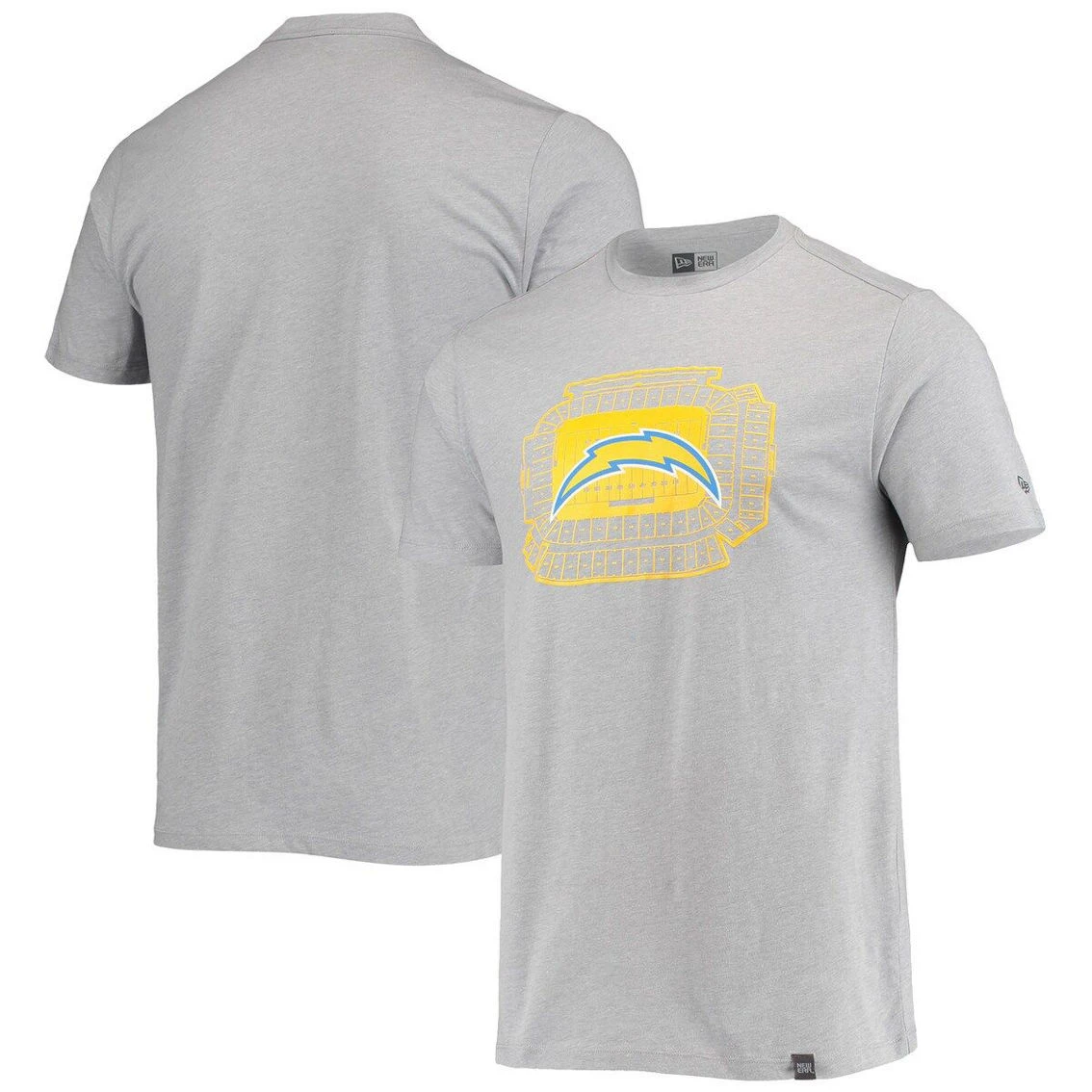 New Era Men's Gray Los Angeles Chargers Stadium T-Shirt 4 New Era Men's Gray Los Angeles Chargers Stadium T-Shirt - Image 2