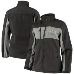 Dunbrooke Women's Black Baltimore Ravens Softshell Full-Zip Jacket