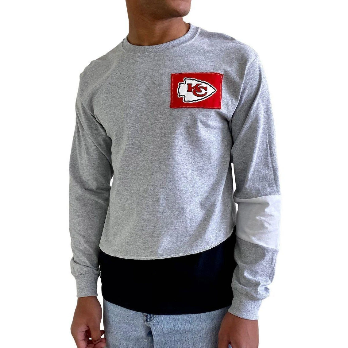 Refried Apparel Men's Gray Kansas City Chiefs Sustainable Angle Long Sleeve T-Shirt 3 Refried Apparel Men's Gray Kansas City Chiefs Sustainable Angle Long Sleeve T-Shirt
