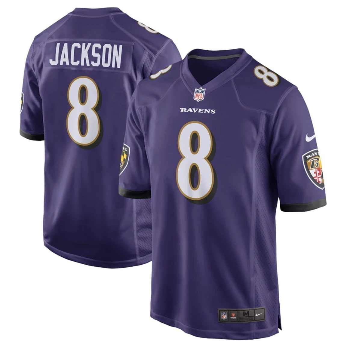 Nike Men's Lamar Jackson Purple Baltimore Ravens Game Player Jersey 3 Nike Men's Lamar Jackson Purple Baltimore Ravens Game Player Jersey