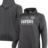 Fanatics Branded Men's Heathered Charcoal Baltimore Ravens Big & Tall Practice Pullover Hoodie