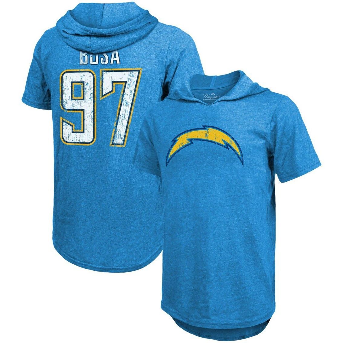 Majestic Threads Men's Joey Bosa Powder Blue Los Angeles Chargers Player Name & Number Tri-Blend Hoodie T-Shirt 3 Majestic Threads Men's Joey Bosa Powder Blue Los Angeles Chargers Player Name & Number Tri-Blend Hoodie T-Shirt