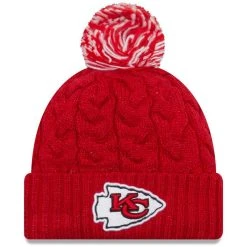 New Era Women's Red Kansas City Chiefs Cozy Cable Cuffed Knit Hat