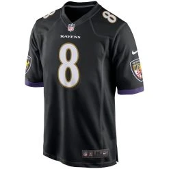 Men's Nike Lamar Jackson Black Baltimore Ravens Game Jersey 8 Men's Nike Lamar Jackson Black Baltimore Ravens Game Jersey -Mitchell & Ness store DSCO1136767729 1007 ALT2