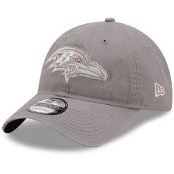 New Era Men's Gray Baltimore Ravens Core Classic 2.0 9TWENTY Adjustable Hat
