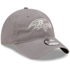 New Era Men's Gray Baltimore Ravens Core Classic 2.0 9TWENTY Adjustable Hat -Mitchell & Ness store DSCO1136768345 1927 ALT3