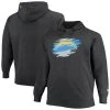 New Era Men's Charcoal Los Angeles Chargers Big & Tall Primary Logo Pullover Hoodie