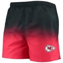 FOCO Men's Red/ Kansas City Chiefs Dip-Dye Swim Shorts -Mitchell & Ness store DSCO1136771331 2910 ALT2