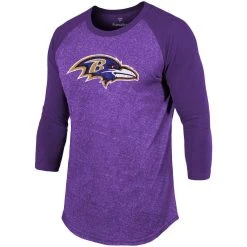 Majestic Threads Men's Lamar Jackson Purple Baltimore Ravens Team Player Name & Number Tri-Blend Raglan 3/4-Sleeve T-Shirt -Mitchell & Ness store DSCO1136771635 2729 ALT2