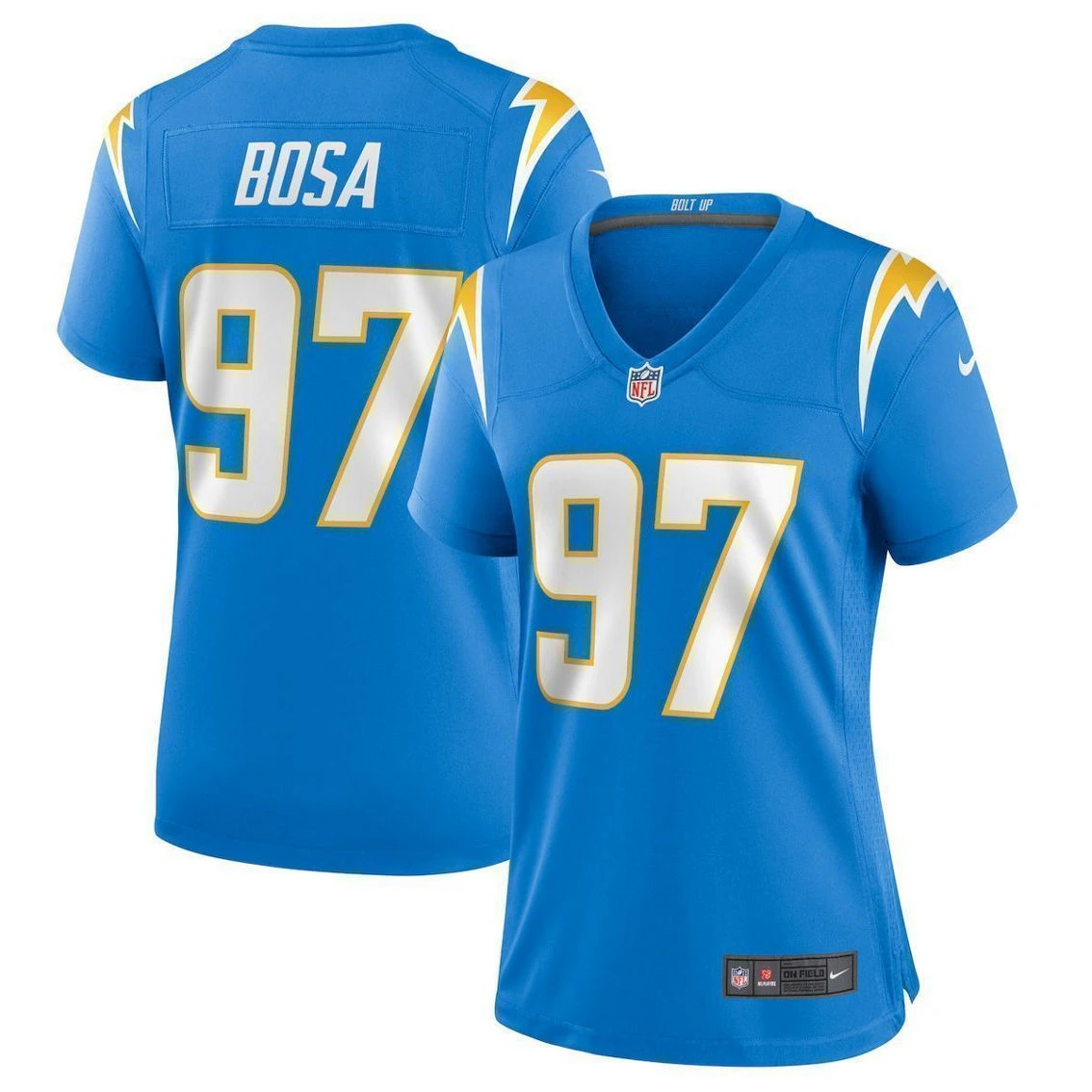 Nike Women's Joey Bosa Powder Blue Los Angeles Chargers Game Jersey 3 Nike Women's Joey Bosa Powder Blue Los Angeles Chargers Game Jersey