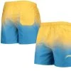 FOCO Men's Powder Blue/Yellow Los Angeles Chargers Dip-Dye Swim Shorts -Mitchell & Ness store DSCO1136772513 1191