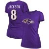 Majestic Threads Women's Threads Lamar Jackson Purple Baltimore Ravens Tri-Blend Name & Number T-Shirt -Mitchell & Ness store DSCO1136775778 2729