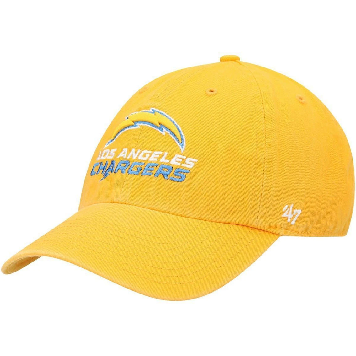 '47 Men's Gold Los Angeles Chargers Secondary Clean Up Adjustable Hat 4 '47 Men's Gold Los Angeles Chargers Secondary Clean Up Adjustable Hat - Image 2
