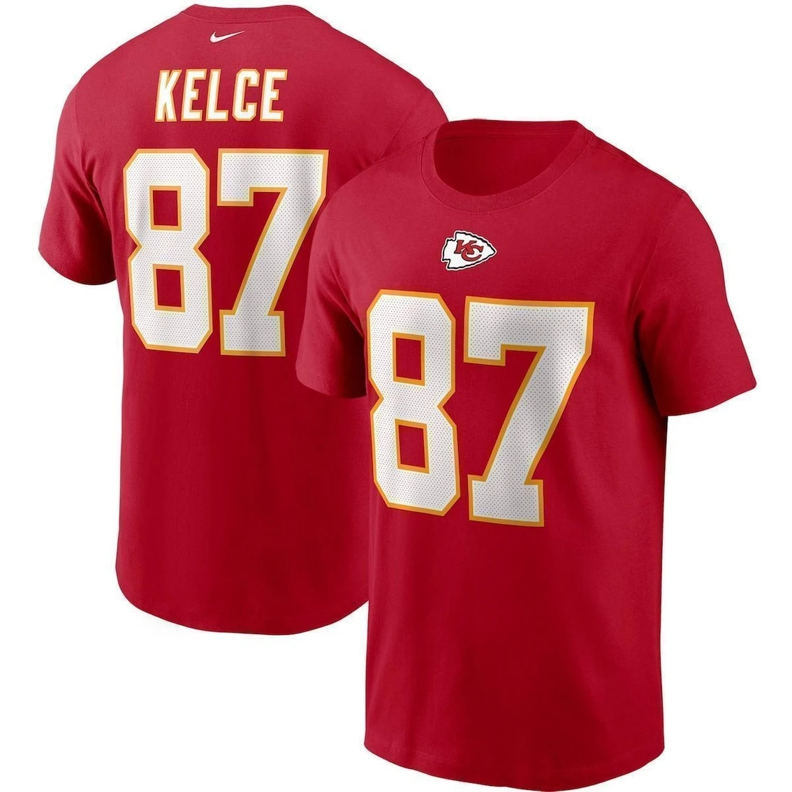 Nike Men's Travis Kelce Red Kansas City Chiefs Name & Number T-Shirt 4 Nike Men's Travis Kelce Red Kansas City Chiefs Name & Number T-Shirt - Image 2