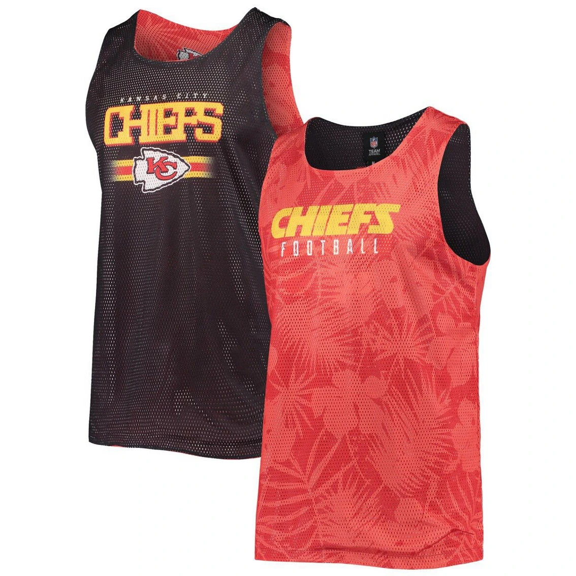FOCO Men's Red Kansas City Chiefs Floral Reversible Mesh Tank Top 3 FOCO Men's Red Kansas City Chiefs Floral Reversible Mesh Tank Top
