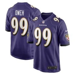 Nike Men's Odafe Oweh Purple Baltimore Ravens Game Jersey