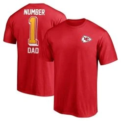 Fanatics Branded Men's Red Kansas City Chiefs #1 Dad T-Shirt