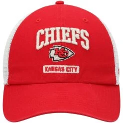 '47 Men's Red/White Kansas City Chiefs Morgantown Trucker Clean Up Snapback Hat -Mitchell & Ness store DSCO1136779647 2910 ALT2
