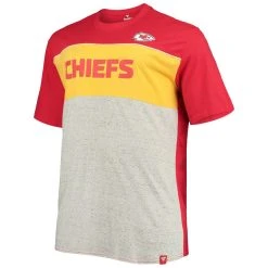 Fanatics Branded Men's Red/Heathered Gray Kansas City Chiefs Big & Tall Color Block T-Shirt 8 Fanatics Branded Men's Red/Heathered Gray Kansas City Chiefs Big & Tall Color Block T-Shirt -Mitchell & Ness store DSCO1136780009 2910 ALT2