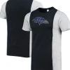 Refried Apparel Men's Black/Heathered Gray Baltimore Ravens Sustainable Split T-Shirt