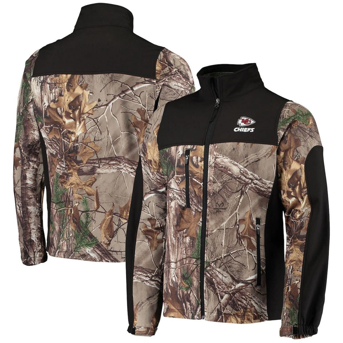 Dunbrooke Men's Realtree Camo/Black Kansas City Chiefs Circle Hunter Softshell Full-Zip Jacket 4 Dunbrooke Men's Realtree Camo/Black Kansas City Chiefs Circle Hunter Softshell Full-Zip Jacket - Image 2