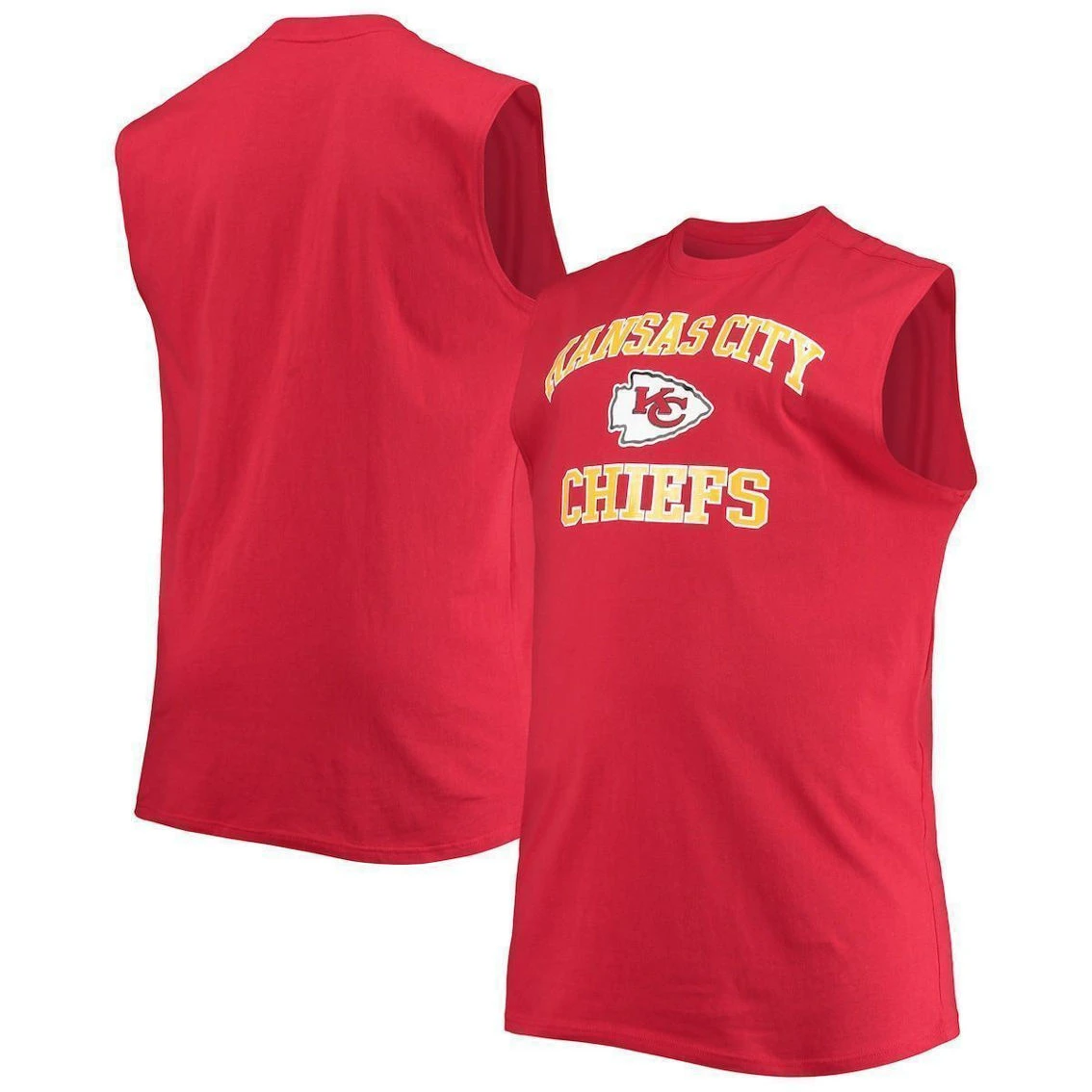 Profile Men's Red Kansas City Chiefs Big & Tall Muscle Tank Top 4 Profile Men's Red Kansas City Chiefs Big & Tall Muscle Tank Top - Image 2