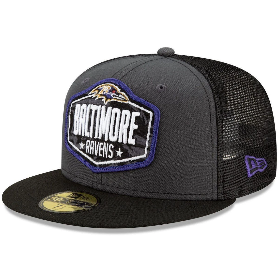 Men's New Era Graphite/Black Baltimore Ravens 2021 NFL Draft On-Stage 59FIFTY Fitted Hat 3 Men's New Era Graphite/Black Baltimore Ravens 2021 NFL Draft On-Stage 59FIFTY Fitted Hat