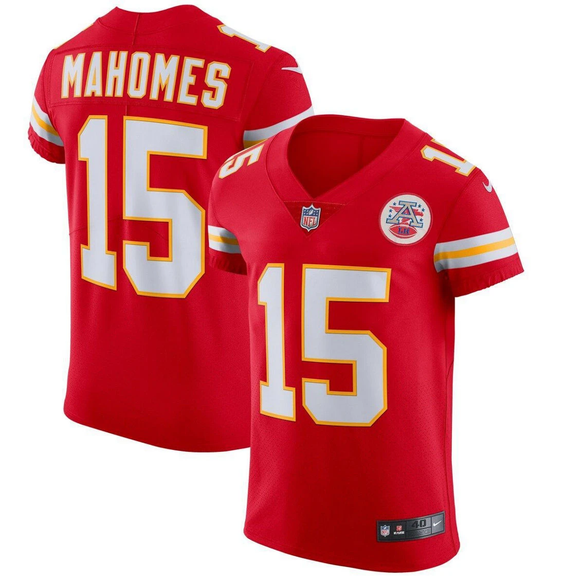 Men's Nike Patrick Mahomes Red Kansas City Chiefs Vapor Elite Jersey 4 Men's Nike Patrick Mahomes Red Kansas City Chiefs Vapor Elite Jersey - Image 2