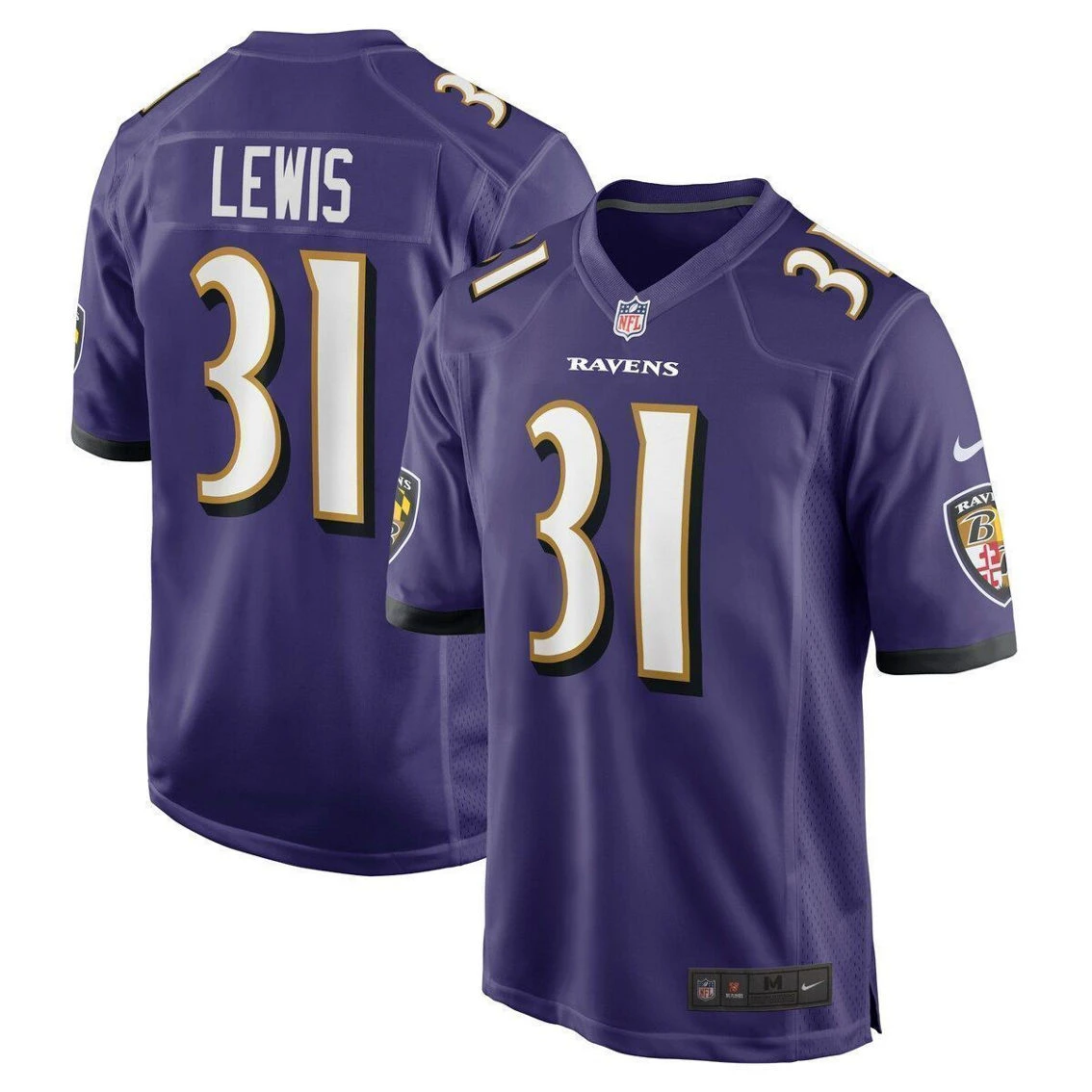 Nike Men's Jamal Lewis Purple Baltimore Ravens Retired Player Game Jersey 4 Nike Men's Jamal Lewis Purple Baltimore Ravens Retired Player Game Jersey - Image 2