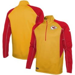 New Era Men's Gold Kansas City Chiefs Combine Authentic Two-a-Days Half-Zip Jacket