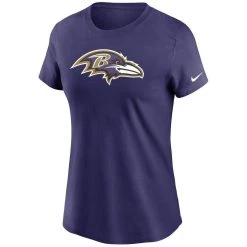 Nike Women's Purple Baltimore Ravens Logo Essential T-Shirt -Mitchell & Ness store DSCO1136782793 2729 ALT2