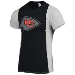 Men's Refried Apparel Black/Heathered Gray Kansas City Chiefs Sustainable Split T-Shirt -Mitchell & Ness store DSCO1136783142 1007 ALT2