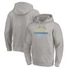 Fanatics Branded Men's Heathered Gray Los Angeles Chargers Big & Tall Team Lockup Pullover Hoodie