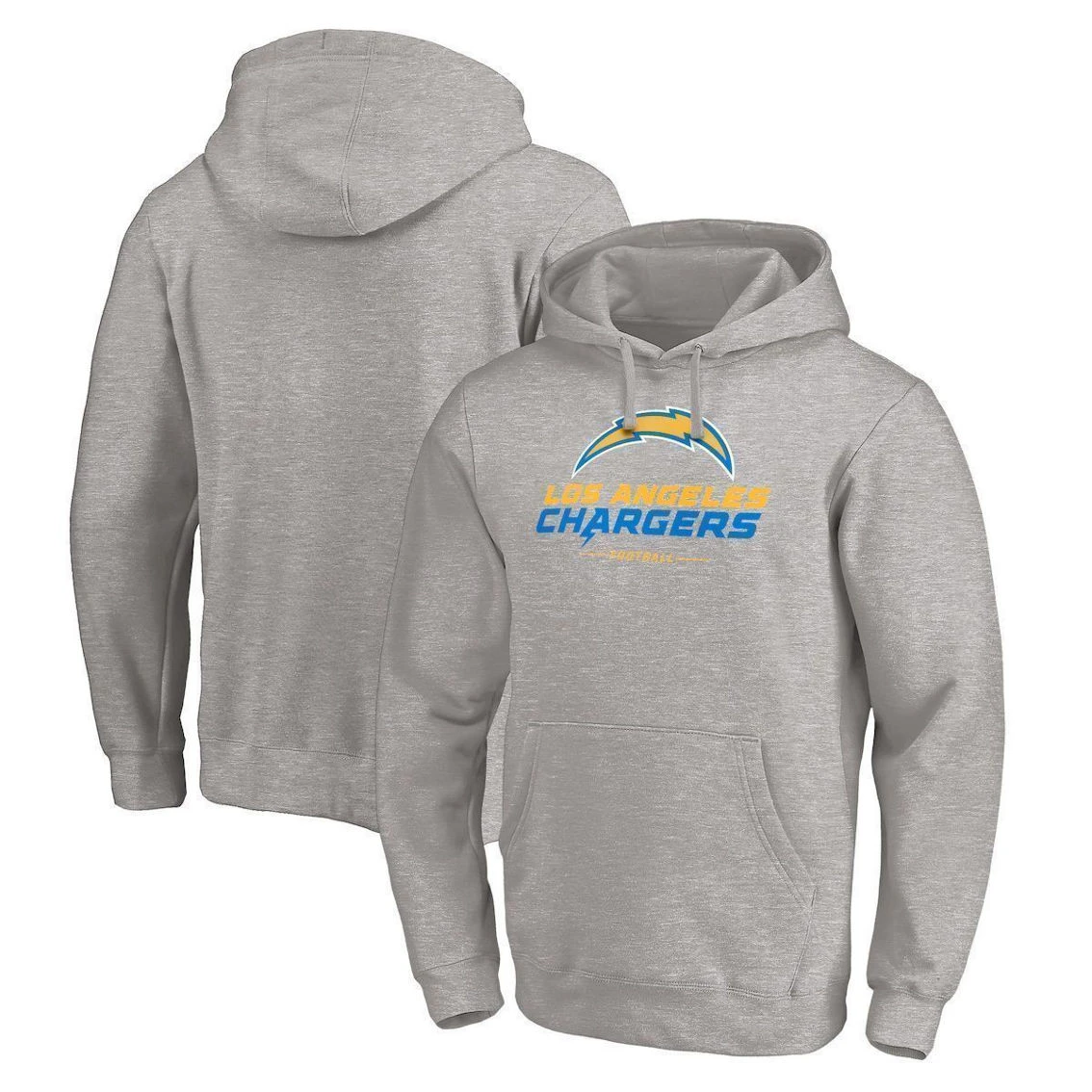 Fanatics Branded Men's Heathered Gray Los Angeles Chargers Big & Tall Team Lockup Pullover Hoodie 4 Fanatics Branded Men's Heathered Gray Los Angeles Chargers Big & Tall Team Lockup Pullover Hoodie - Image 2