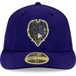 Men's New Era Purple Baltimore Ravens Omaha Low Profile 59FIFTY Fitted Team Hat -Mitchell & Ness store DSCO1136785963 2729 ALT2