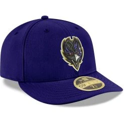 Men's New Era Purple Baltimore Ravens Omaha Low Profile 59FIFTY Fitted Team Hat -Mitchell & Ness store DSCO1136785963 2729 ALT3