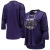 Starter Women's Purple Baltimore Ravens Lead Game Lace-Up V-Neck 3/4-Sleeve T-Shirt