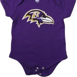 Outerstuff Newborn Purple Baltimore Ravens Team Logo Bodysuit